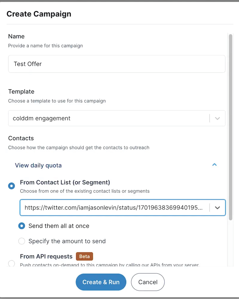 ColdDM: A Twitter Marketing Tool with a Twist 3 colddm 03
